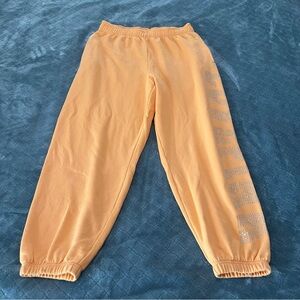 Y2K PINK Victoria's Secret‎ Orange Track Pants with Elastic Cuffs